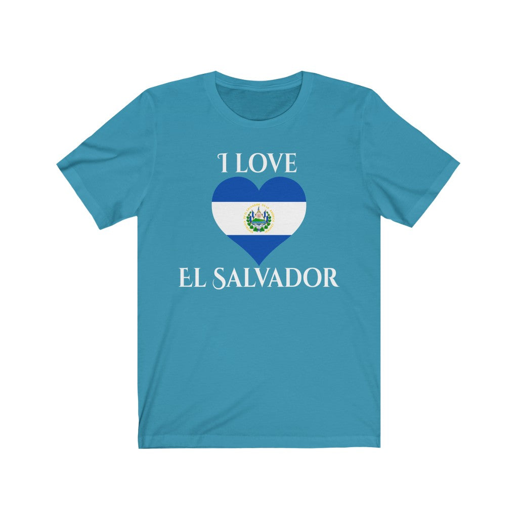 El Salvador Heart Flag Premium Tee 2 - Unisex