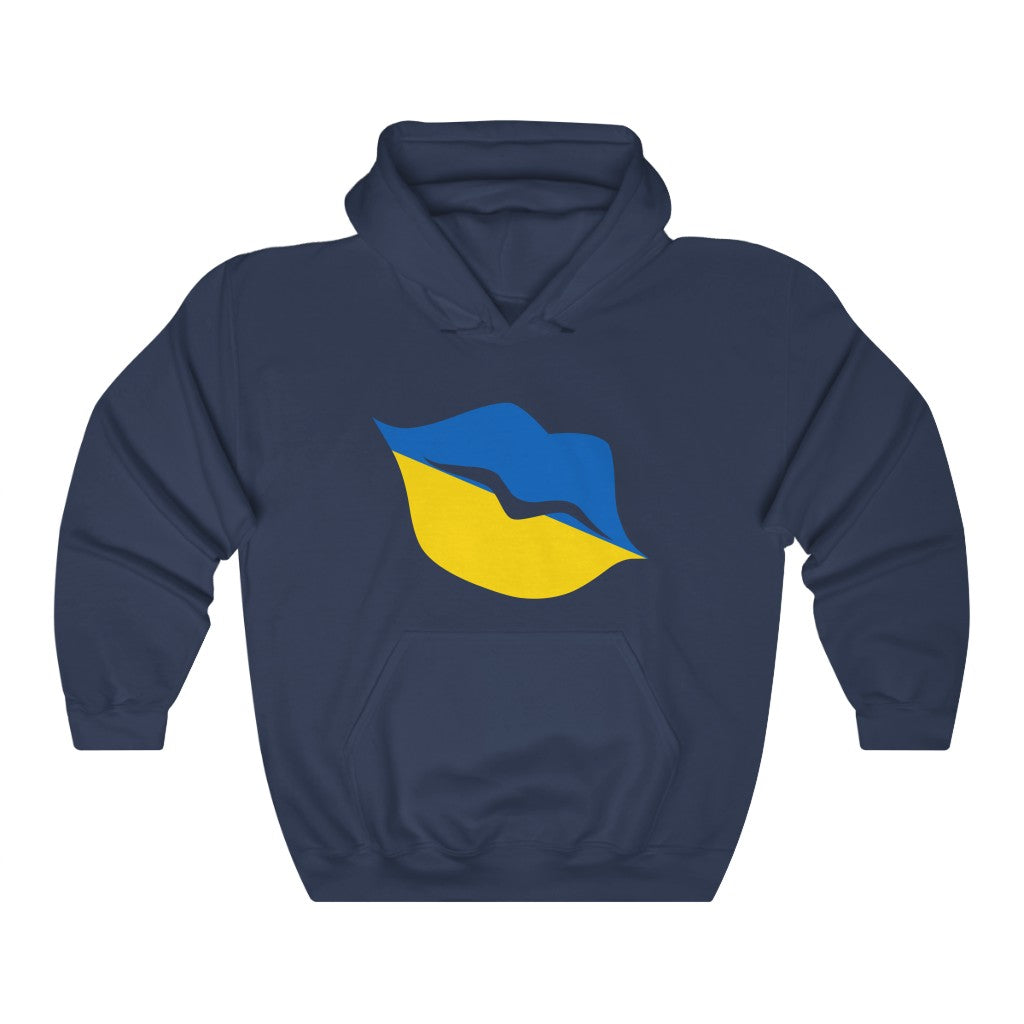 Ukraine Lips Flag Hoodie Sweatshirt - Unisex