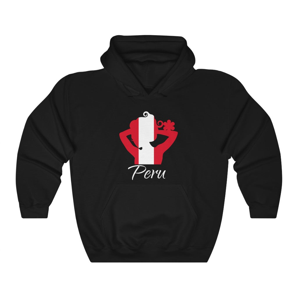 Peru Lady Flag Hoodie Sweatshirt 2 - Unisex
