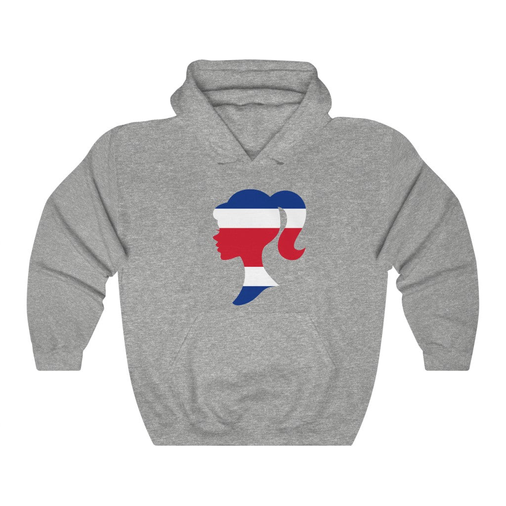 Costa Rica Girl Flag Hoodie Sweatshirt - Unisex