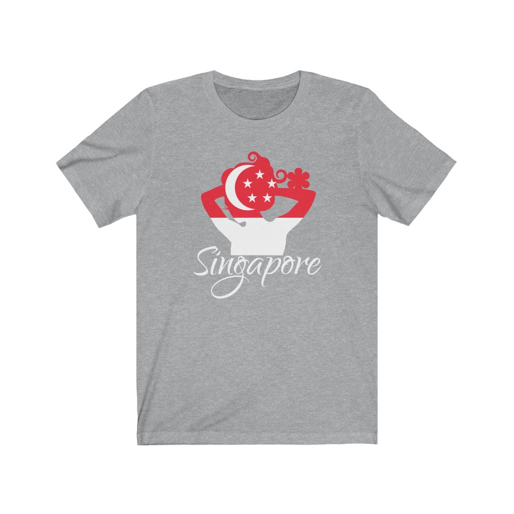 Singapore Lady Flag Premium Tee 2 - Unisex