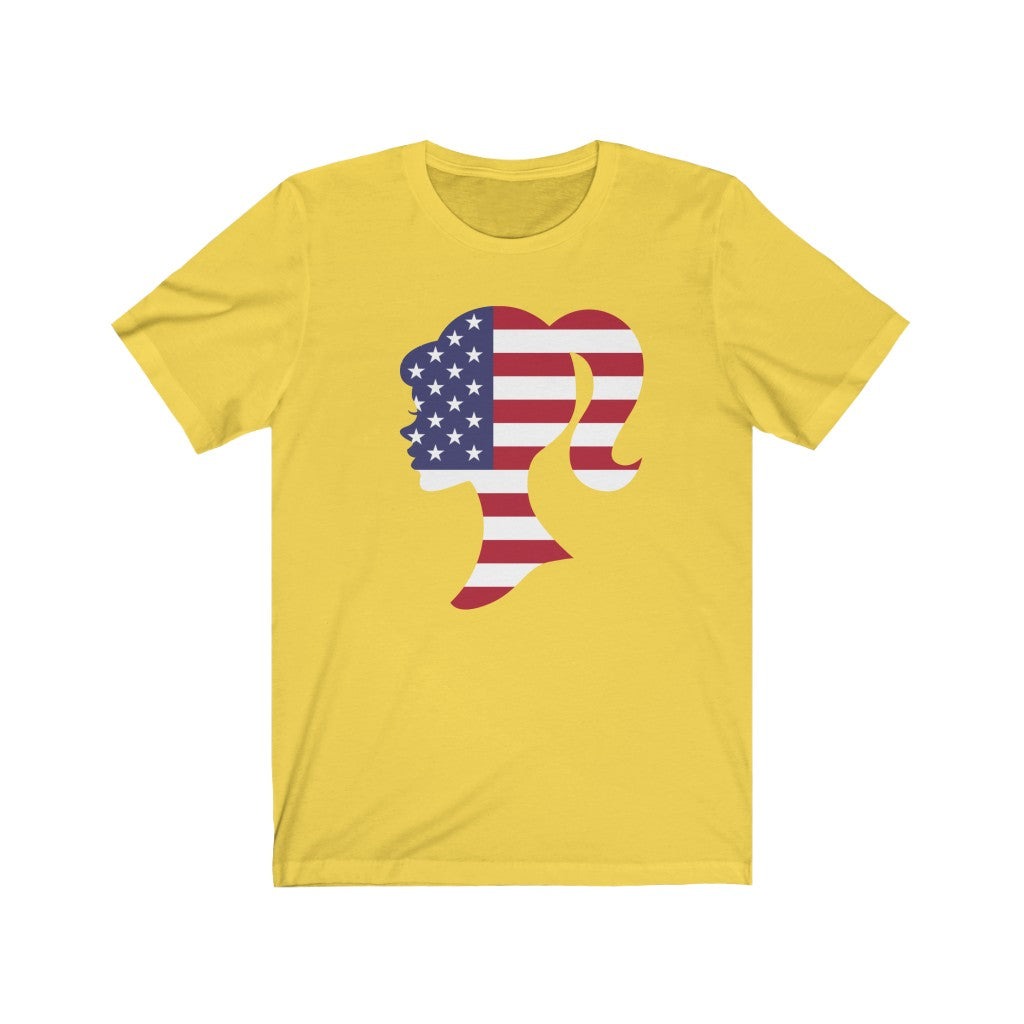 United States of America Girl Flag Premium Tee - Unisex