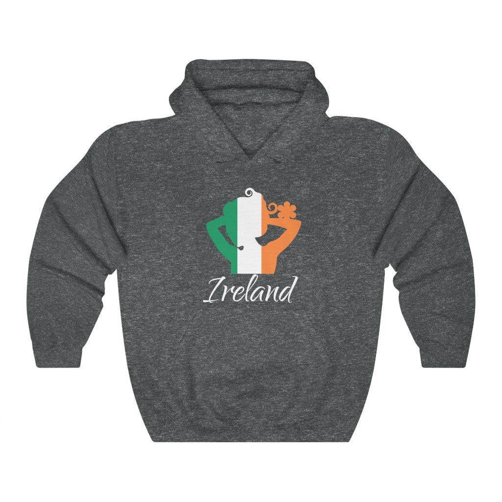 Ireland Lady Flag Hoodie Sweatshirt 2 - Unisex