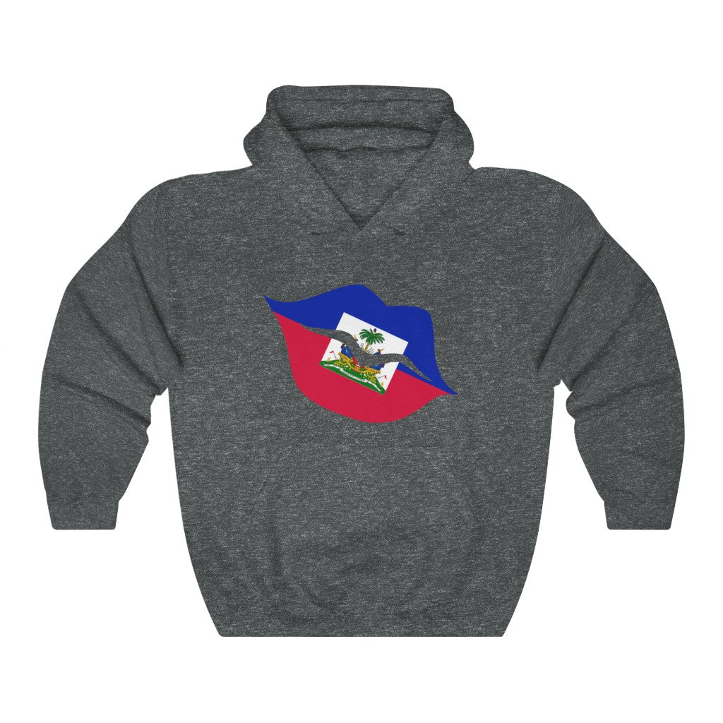 Haiti Lips Flag Hoodie Sweatshirt - Unisex