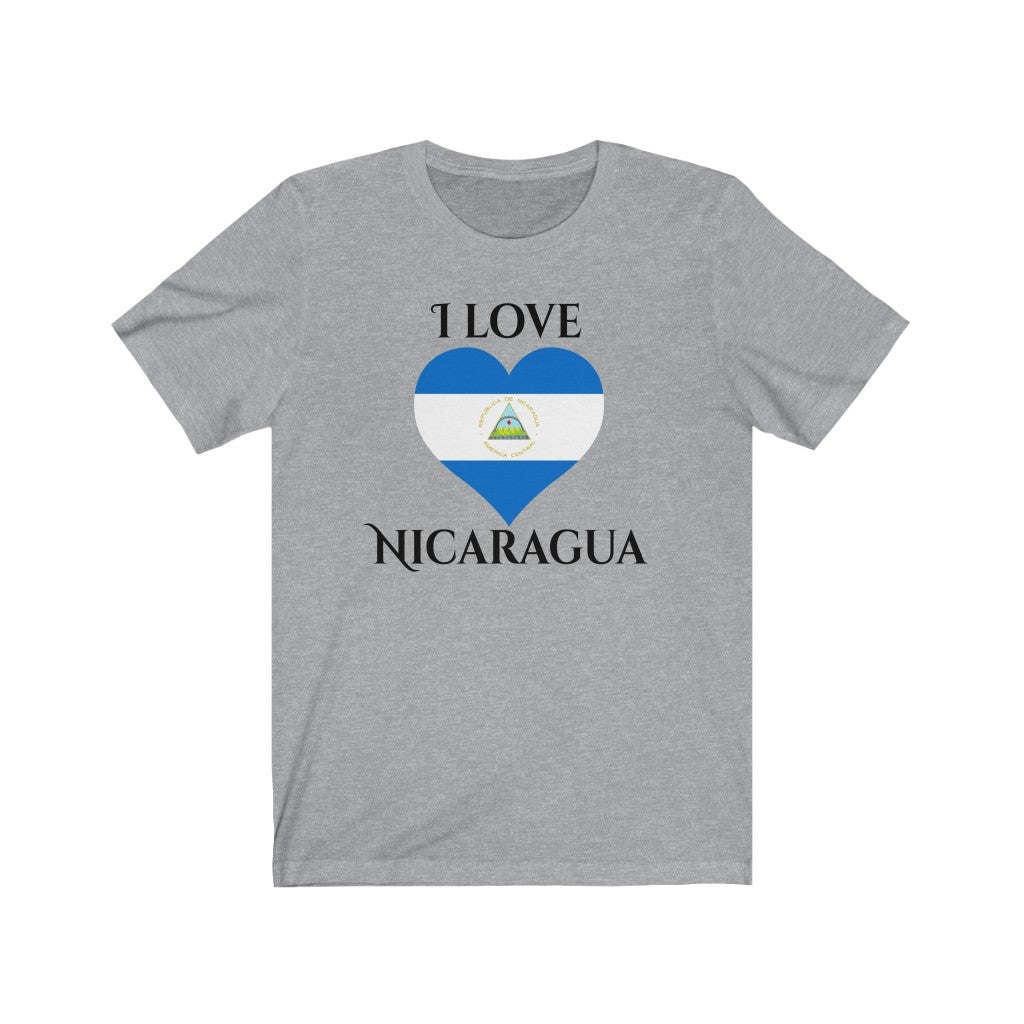 Nicaragua Heart Flag Premium Tee 1 - Unisex