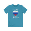 Russia Heart Flag Premium Tee 2 - Unisex