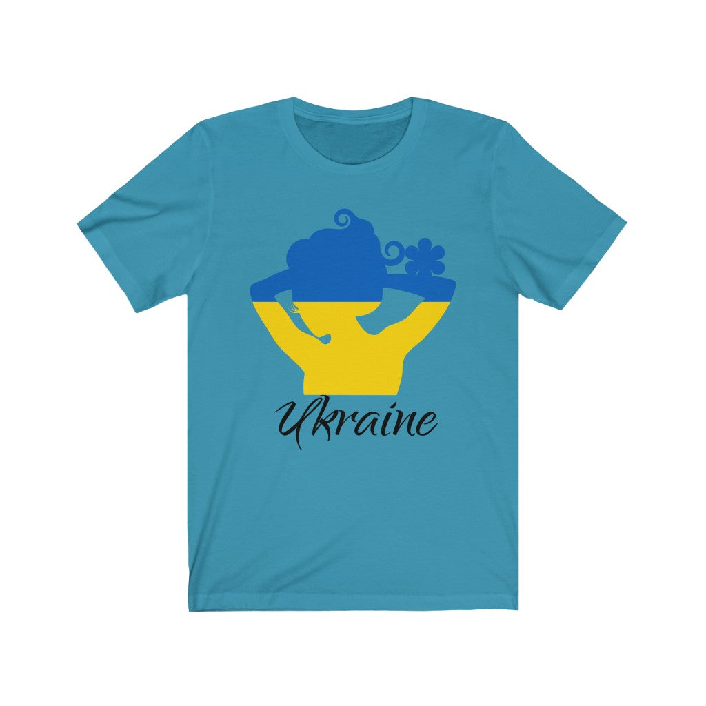 Ukraine Lady Flag Premium Tee 1 - Unisex