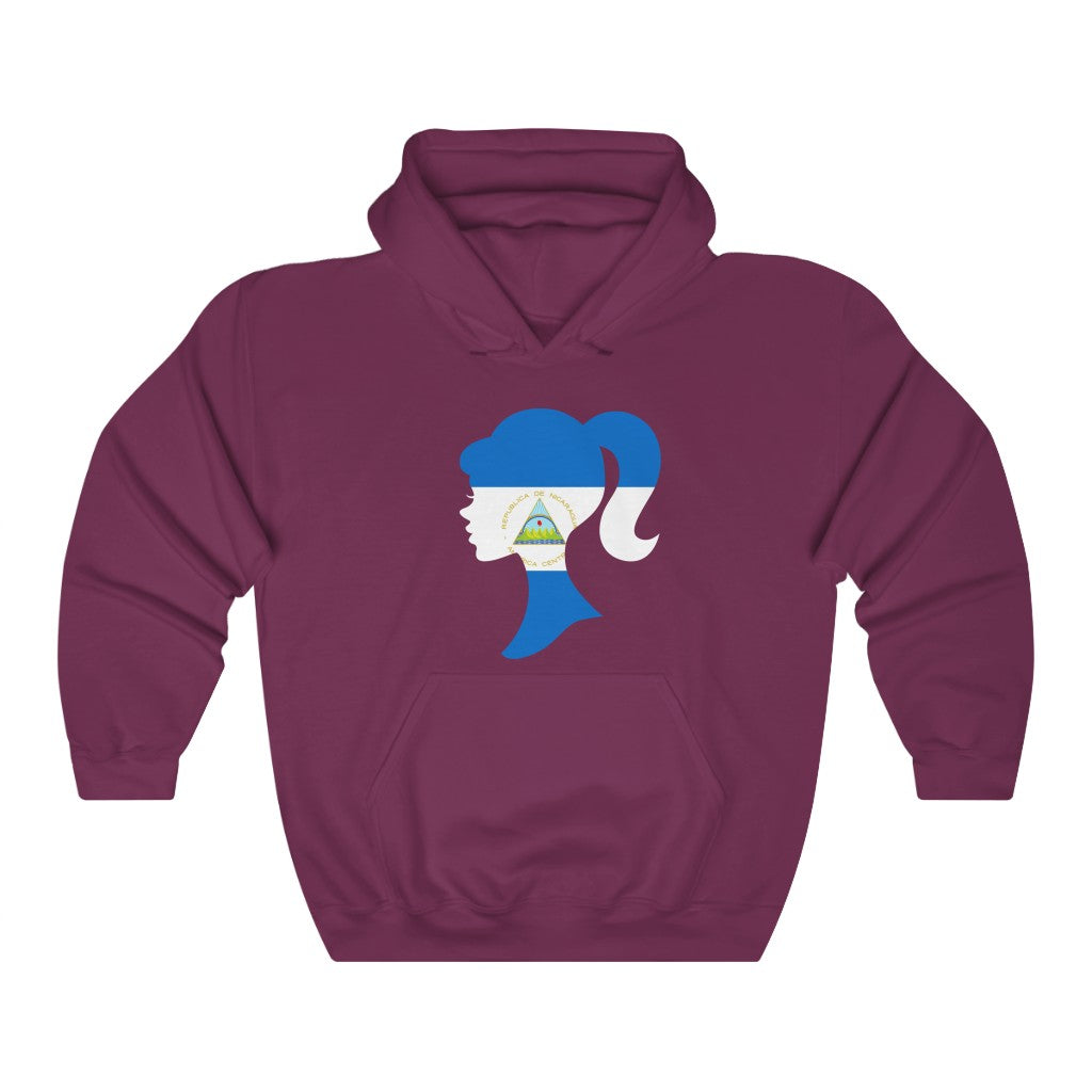 Nicaragua Girl Flag Hoodie Sweatshirt - Unisex