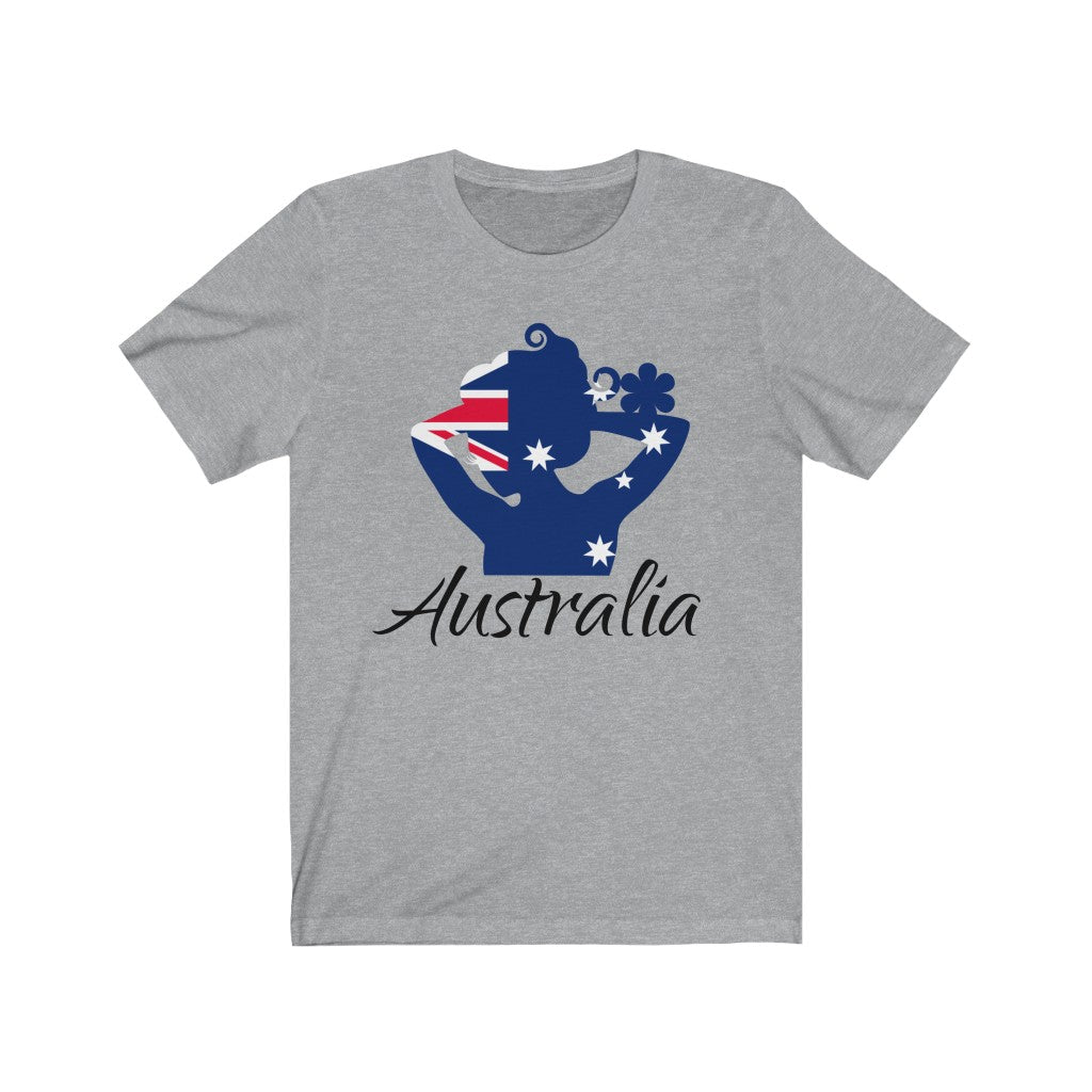 Australia Lady Flag Premium Tee 1 - Unisex