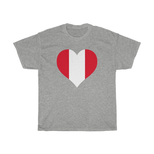 Peru Heart Flag Standard Tee - Unisex