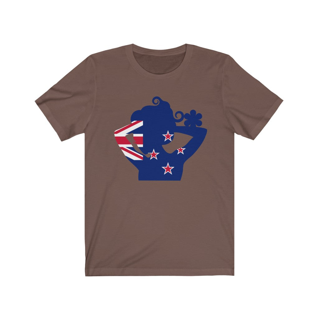 New Zealand Lady Flag Premium Tee - Unisex