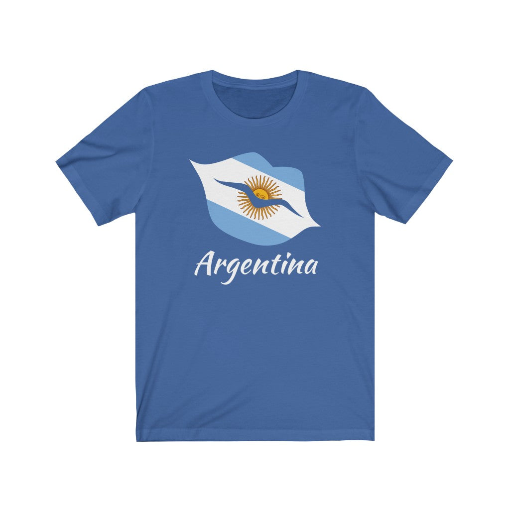 Argentina Lips Flag Premium Tee 2 - Unisex
