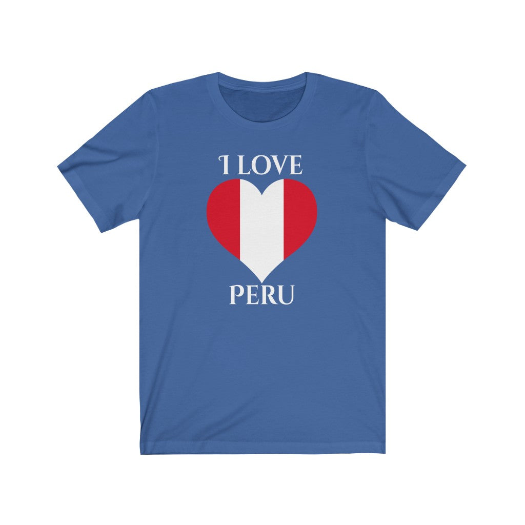 Peru Heart Flag Premium Tee 2 - Unisex