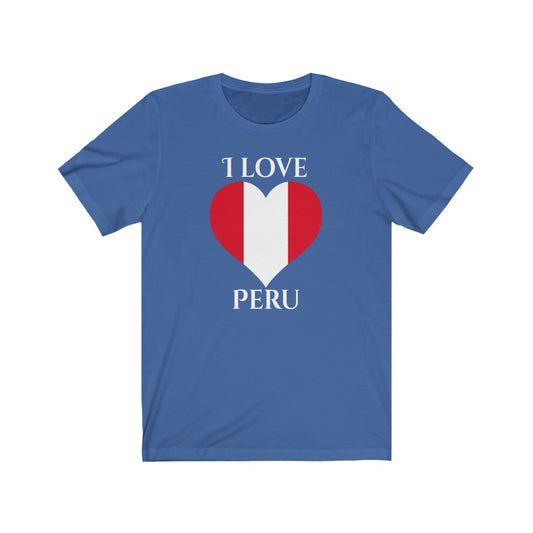 Peru Heart Flag Premium Tee 2 - Unisex