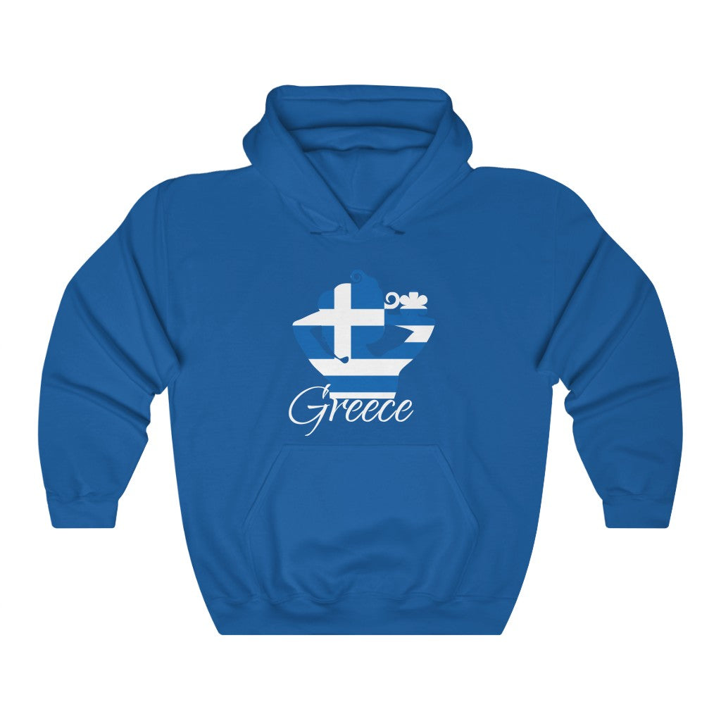 Greece Lady Flag Hoodie Sweatshirt 2 - Unisex