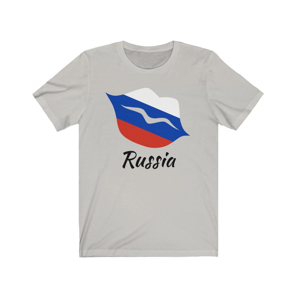 Russia Lips Flag Premium Tee 1 - Unisex
