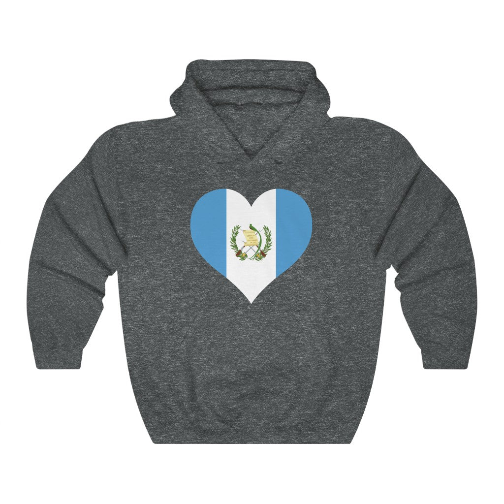 Guatemala Heart Flag Hoodie Sweatshirt - Unisex