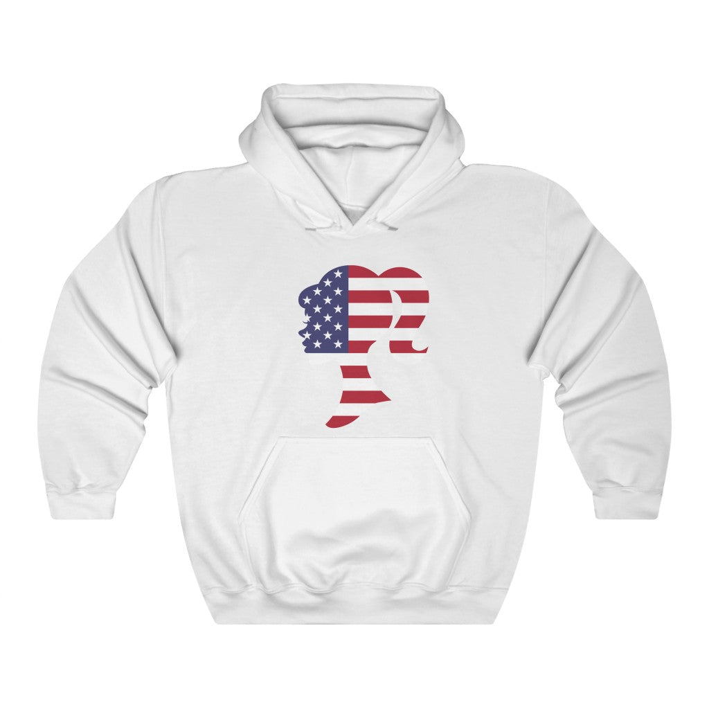 United States of America Girl Flag Hoodie Sweatshirt - Unisex