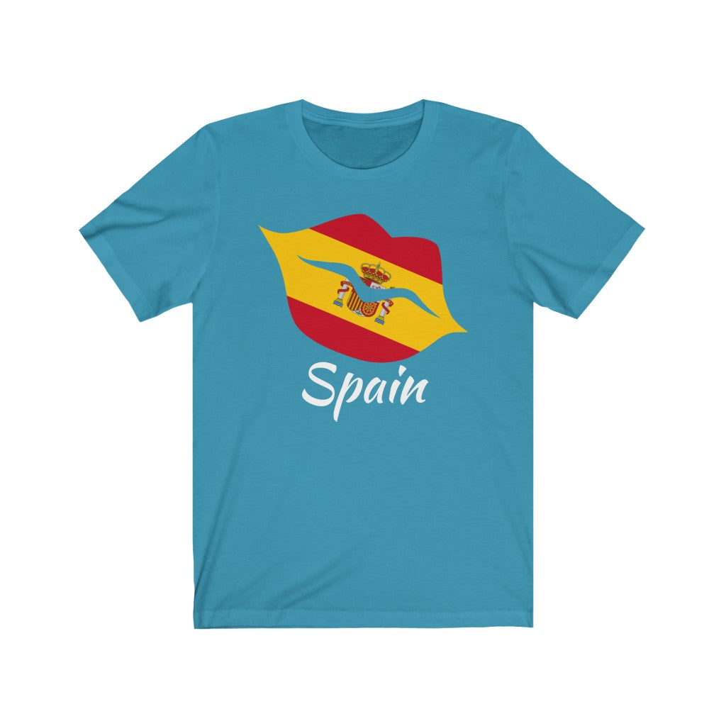Spain Lips Flag Premium Tee 2 - Unisex