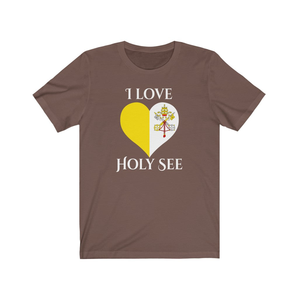 Holy See Heart Flag Premium Tee 2 - Unisex