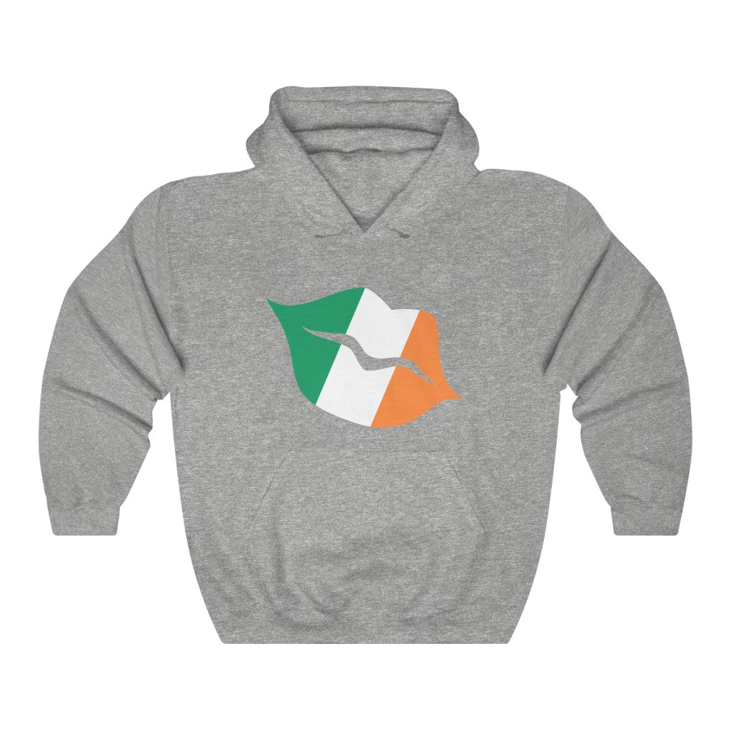 Ireland Lips Flag Hoodie Sweatshirt - Unisex