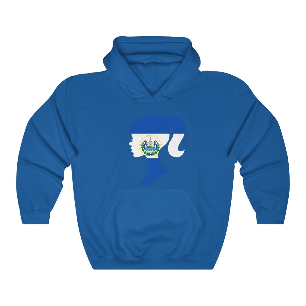 El Salvador Girl Flag Hoodie Sweatshirt - Unisex