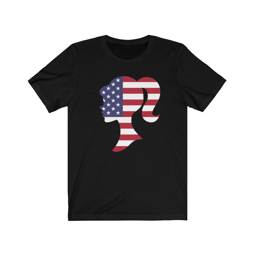 United States of America Girl Flag Premium Tee - Unisex