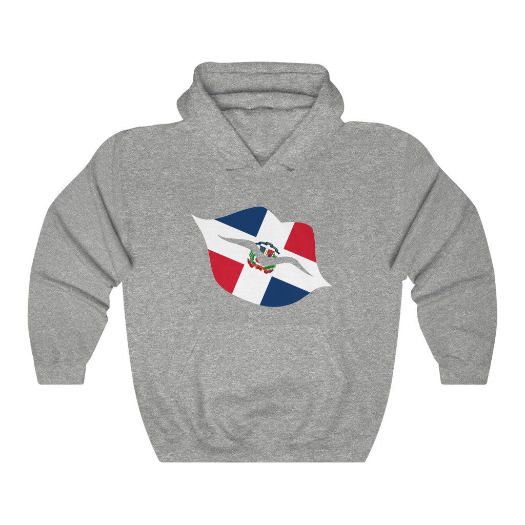 Dominican Republic Lips Flag Hoodie Sweatshirt - Unisex