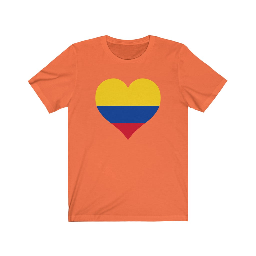 Colombia Heart Flag Premium Tee - Unisex