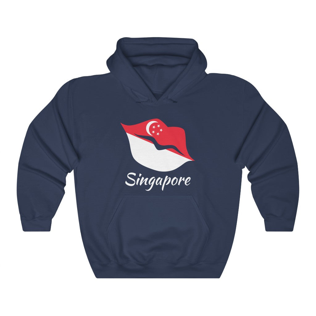 Singapore Lips Flag Hoodie Sweatshirt 2 - Unisex