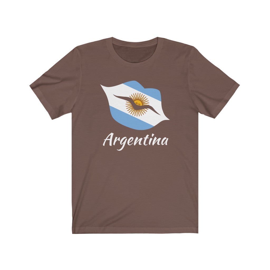 Argentina Lips Flag Premium Tee 2 - Unisex