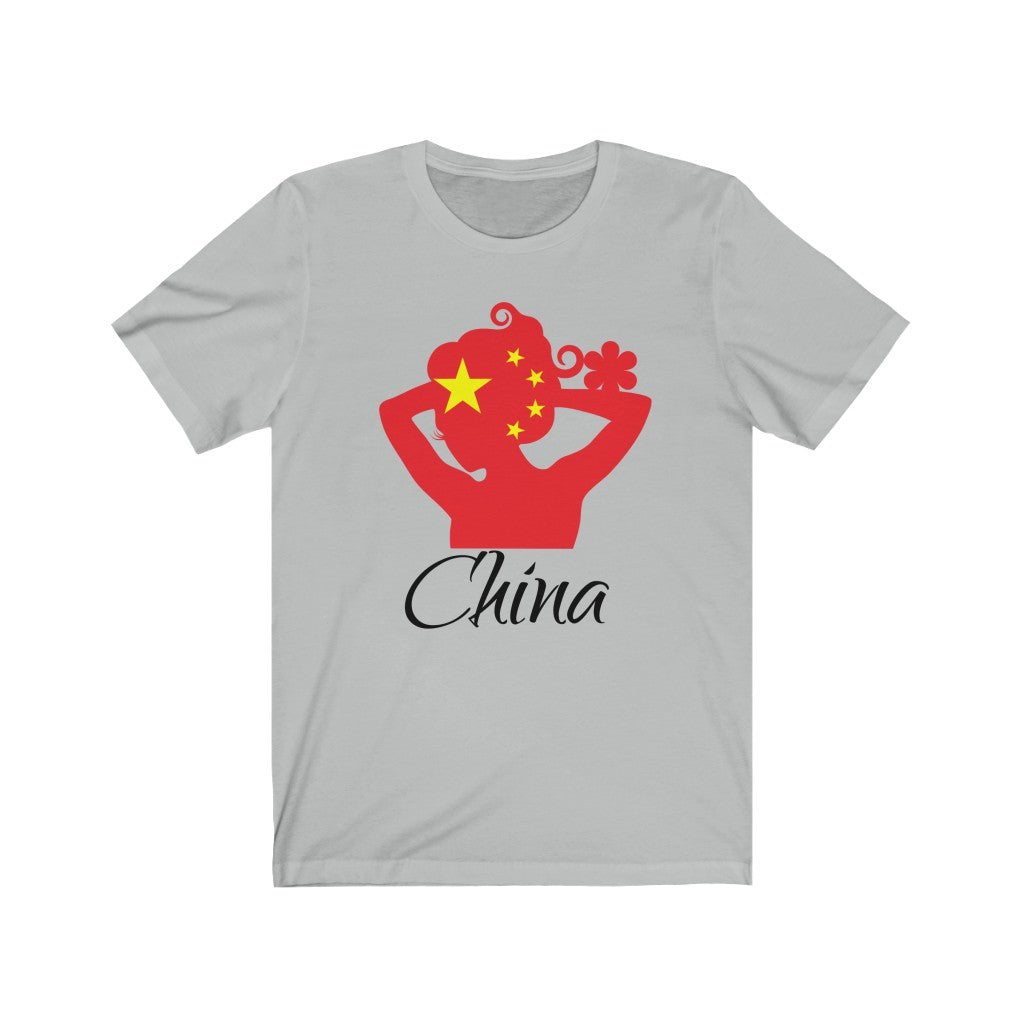 China Lady Flag Premium Tee 1 - Unisex