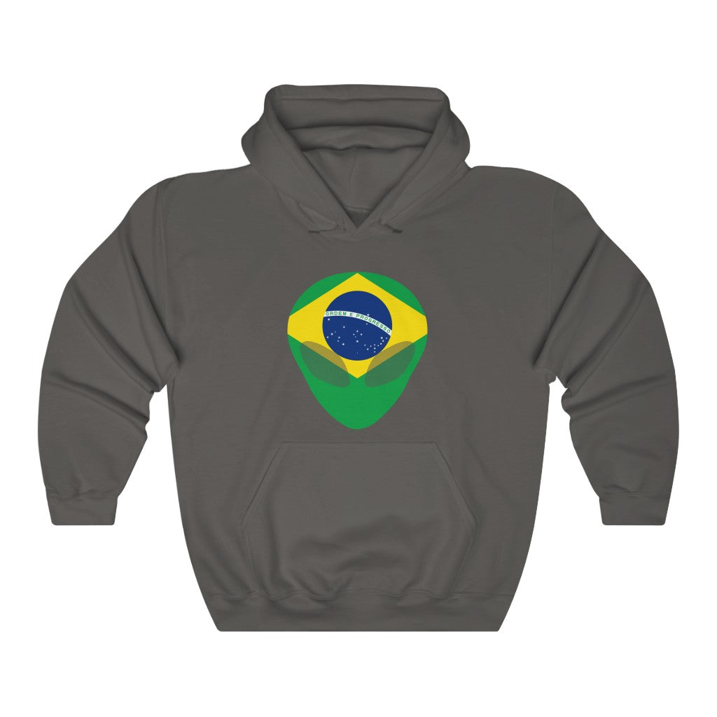 Brazil Alien Flag Hoodie Sweatshirt - Unisex