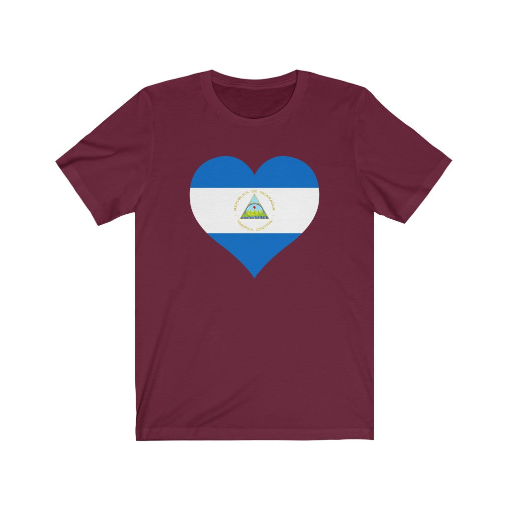 Nicaragua Heart Flag Premium Tee - Unisex