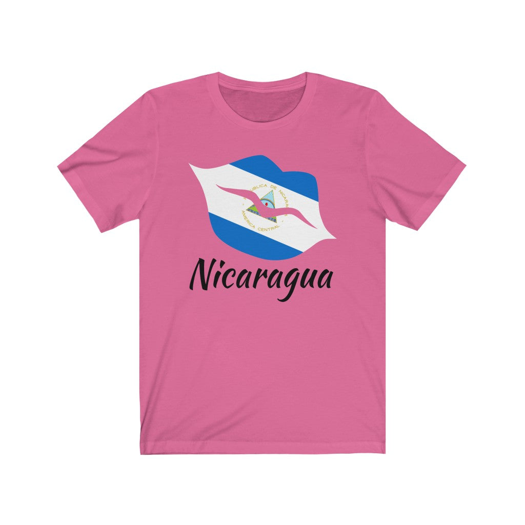 Nicaragua Lips Flag Premium Tee 1 - Unisex