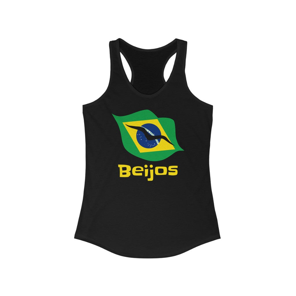 Brazil (Beijos) Lips Flag Tank 1a - Women