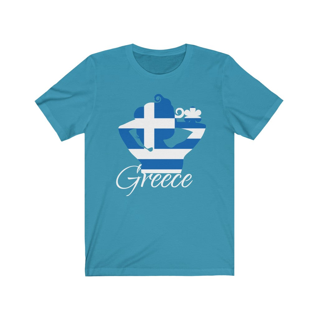 Greece Lady Flag Premium Tee 2 - Unisex