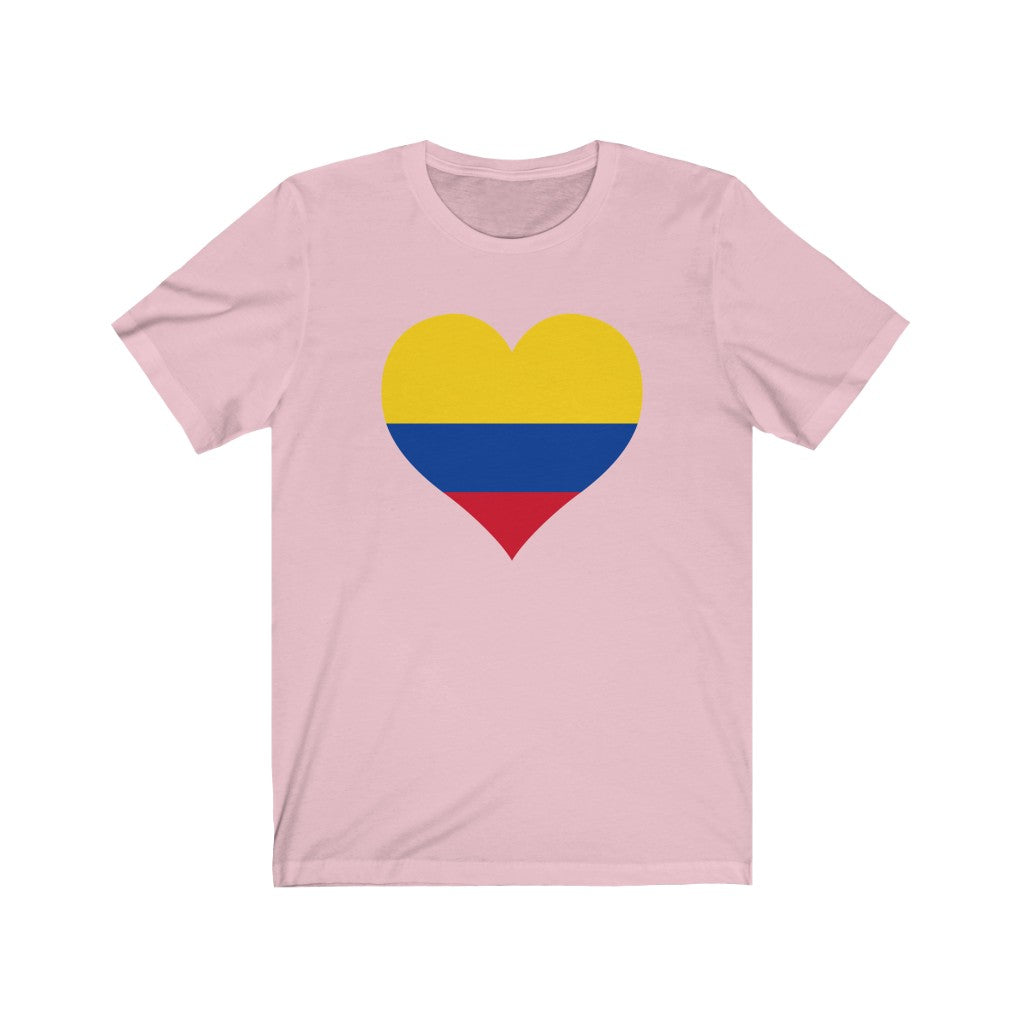 Colombia Heart Flag Premium Tee - Unisex