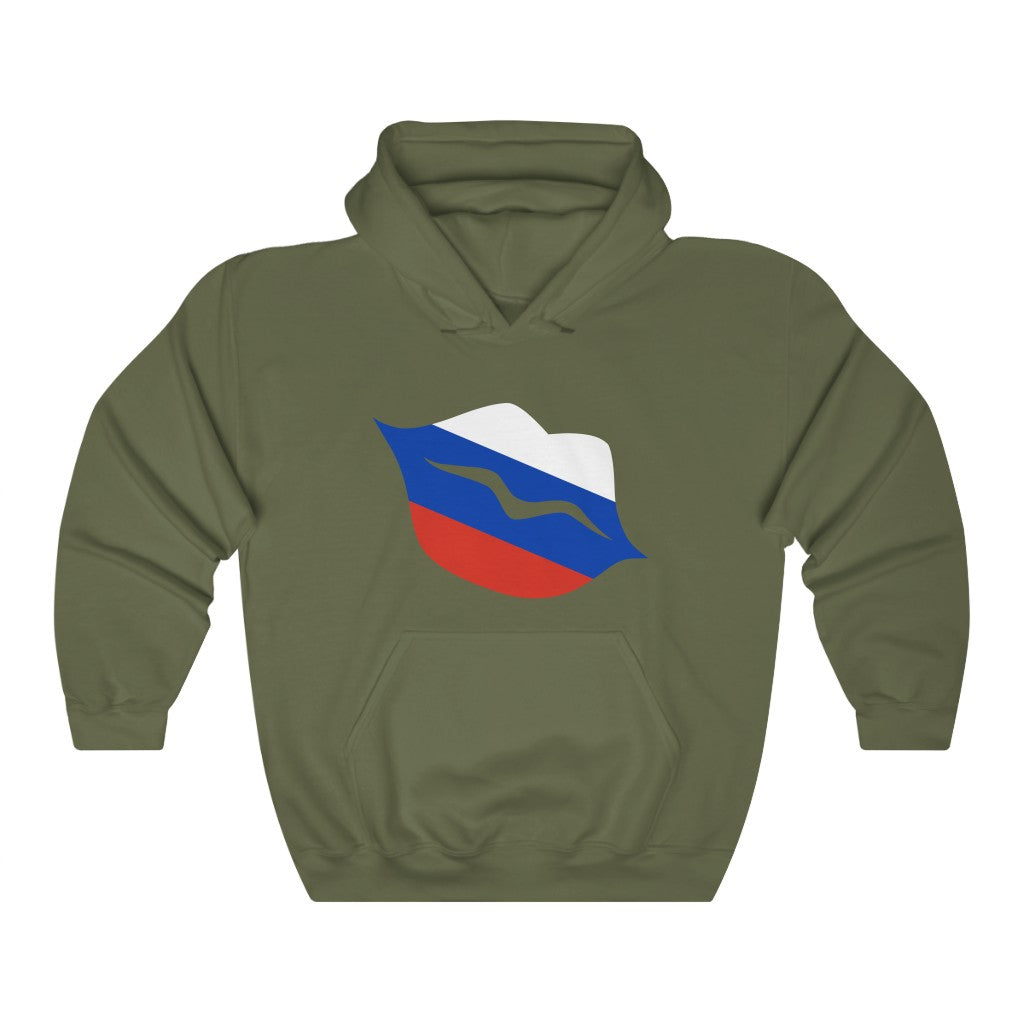 Russia Lips Flag Hoodie Sweatshirt - Unisex