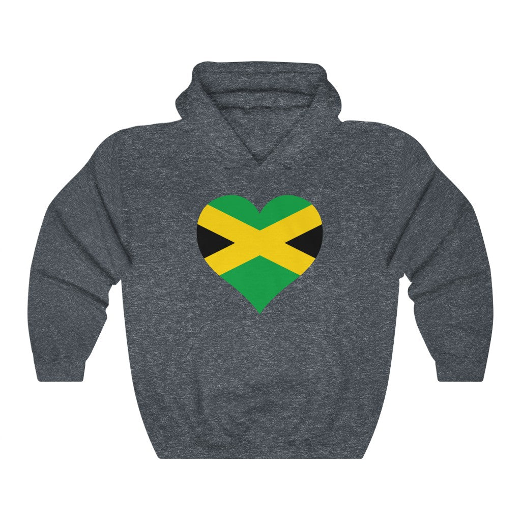 Jamaica Heart Flag Hoodie Sweatshirt - Unisex