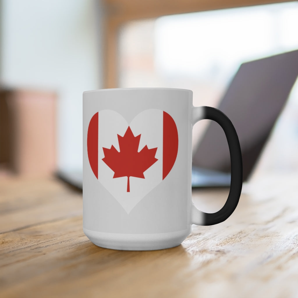 Canada Heart Color Changing Mug