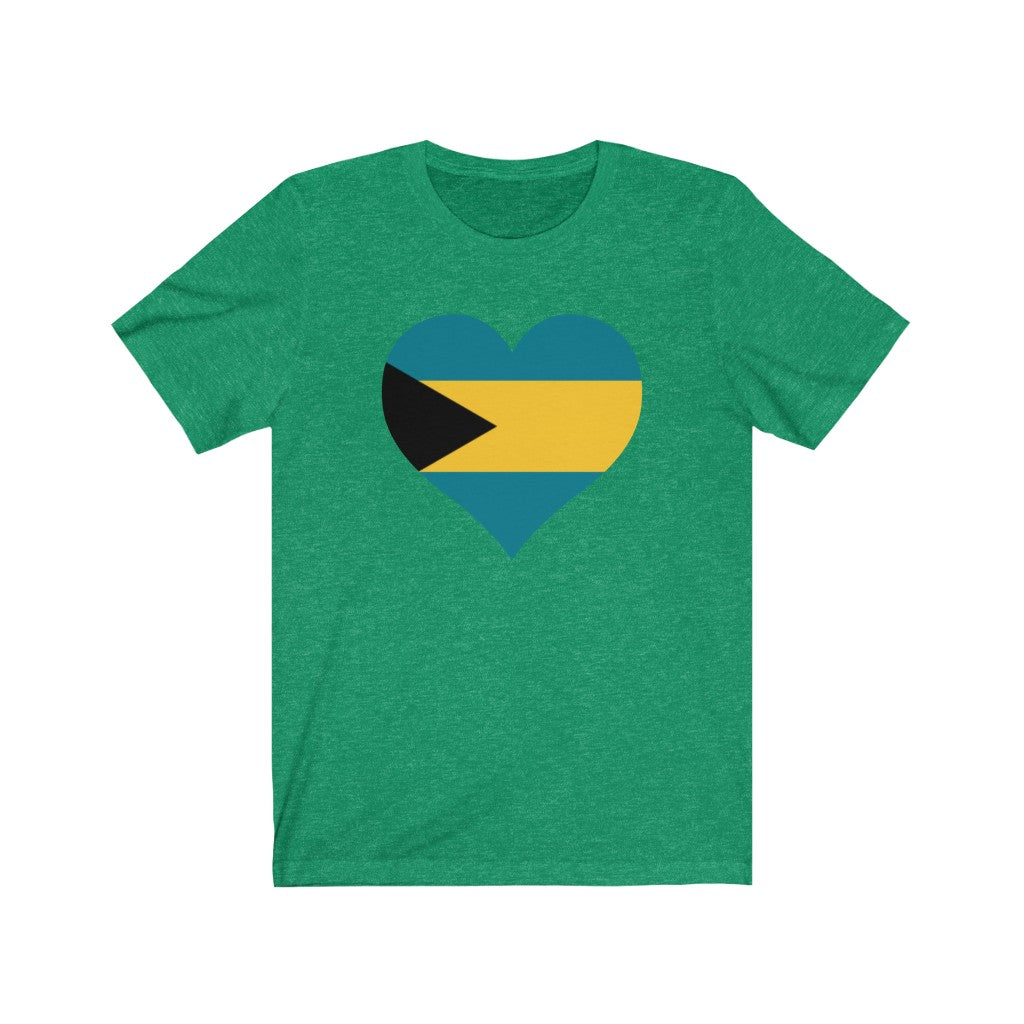 Bahamas Heart Flag Premium Tee - Unisex