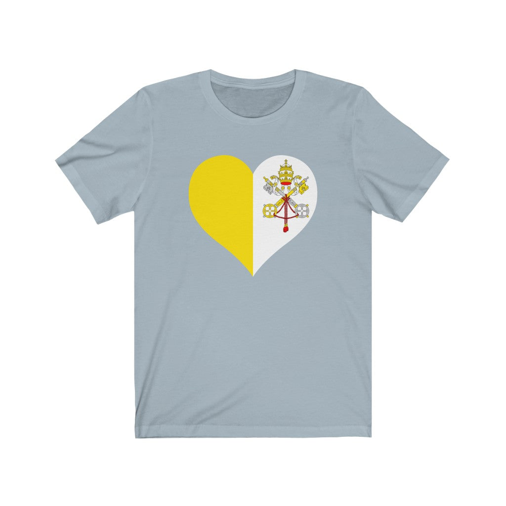 Holy See Heart Flag Premium Tee - Unisex