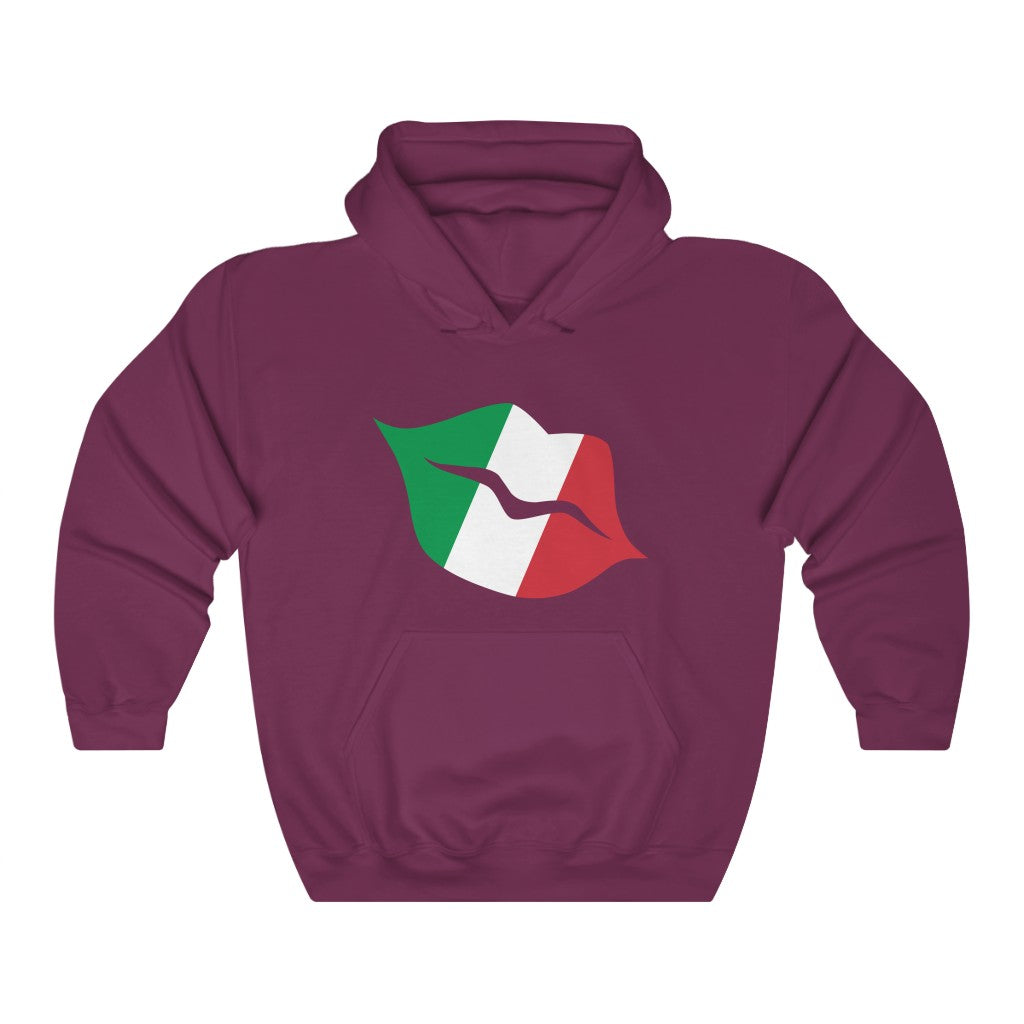 Italy Lips Flag Hoodie Sweatshirt - Unisex