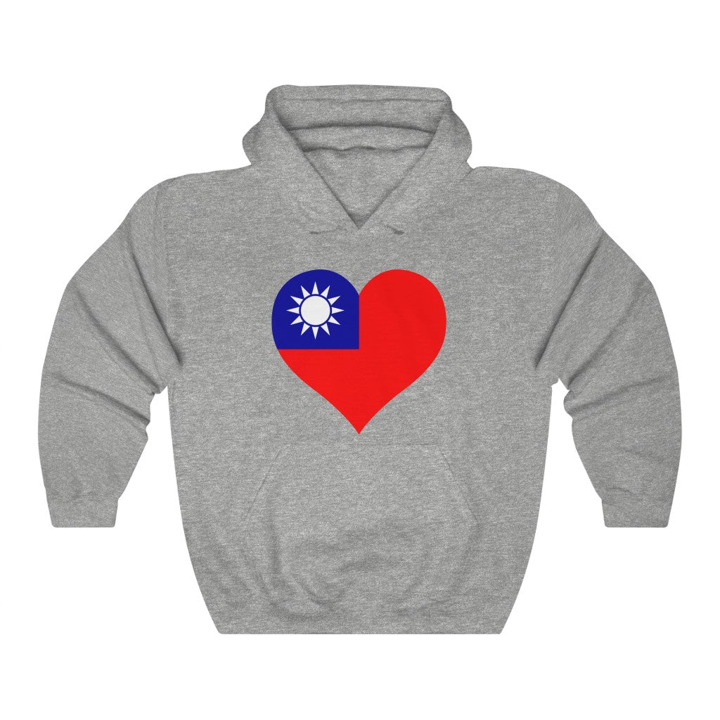 Republic of China - Taiwan Heart Flag Hoodie Sweatshirt - Unisex
