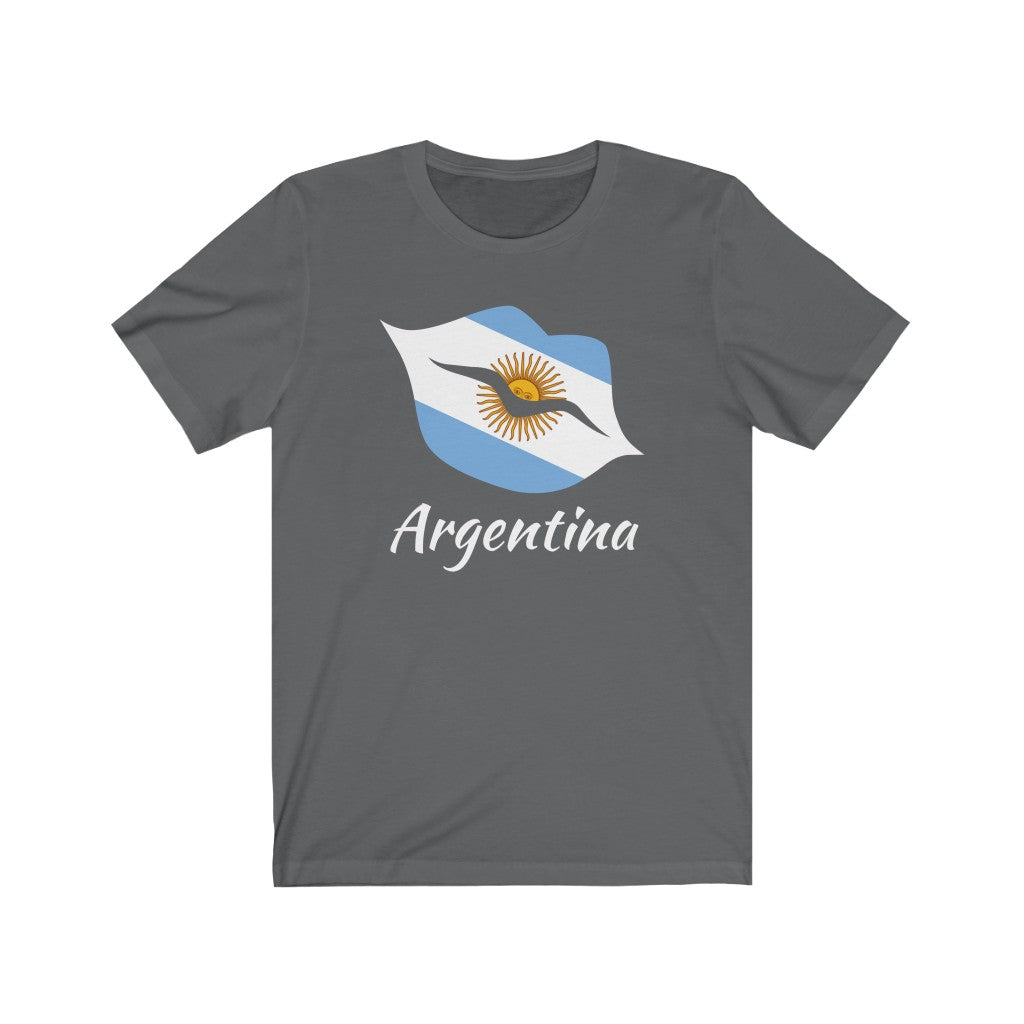Argentina Lips Flag Premium Tee 2 - Unisex