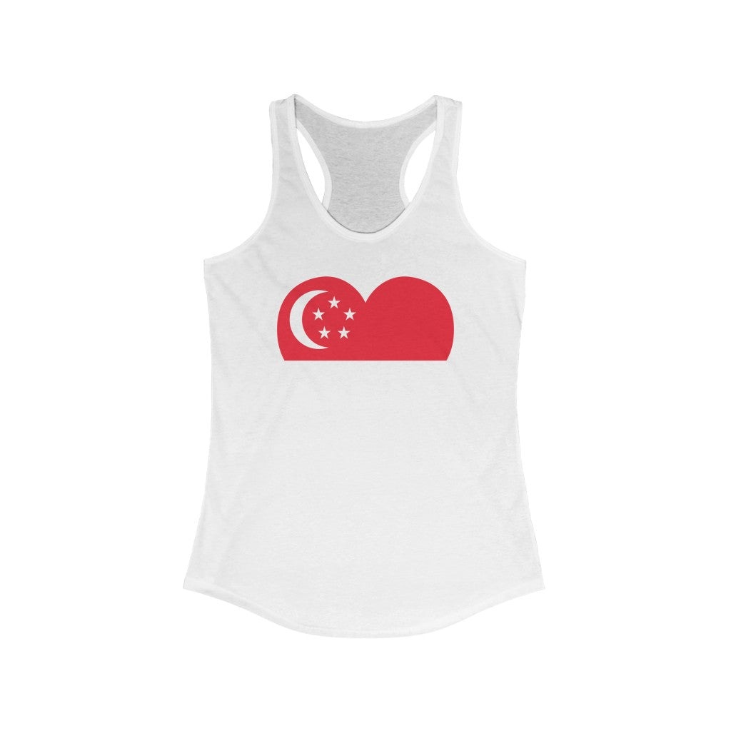Singapore Heart Flag Tank - Women