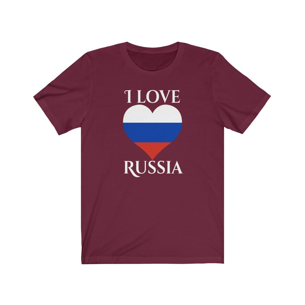 Russia Heart Flag Premium Tee 2 - Unisex