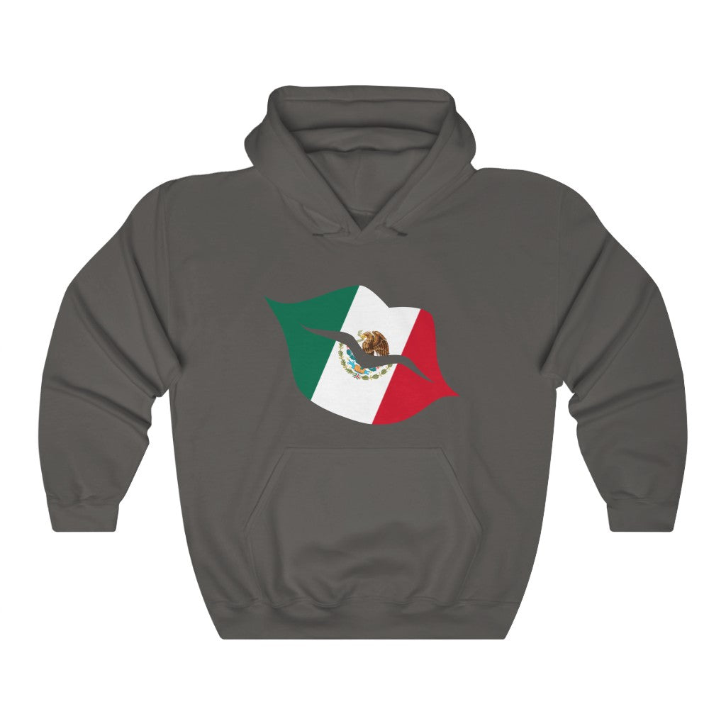 Mexico Lips Flag Hoodie Sweatshirt - Unisex