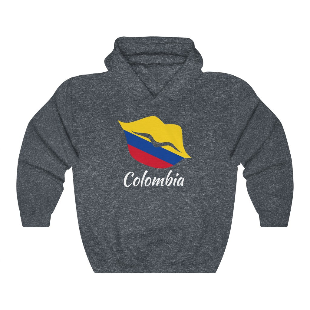 Colombia Lips Flag Hoodie Sweatshirt 2 - Unisex